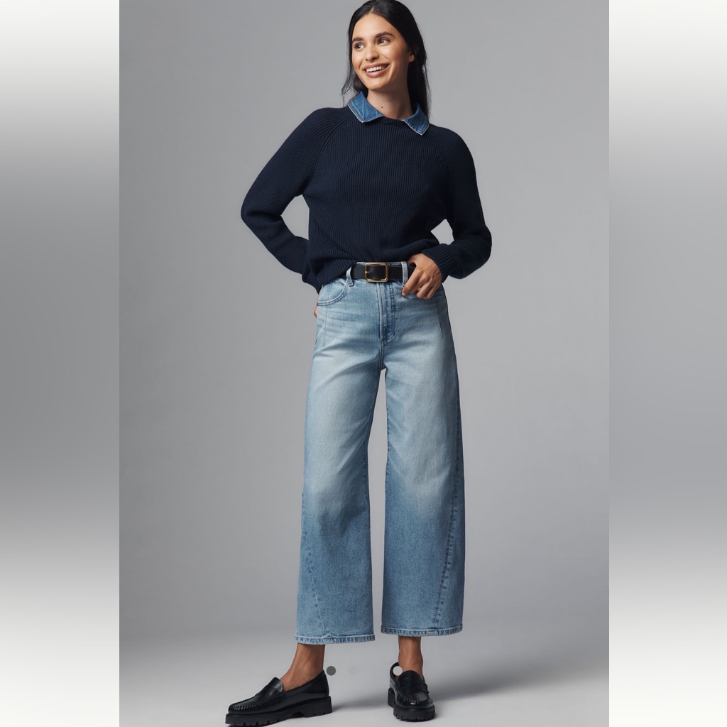 Pistola Light Blue Wide-Leg High-Rise Jeans